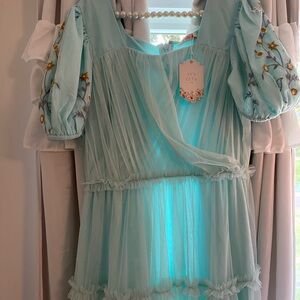 Ivy City Co Light Blue Maxi Dress